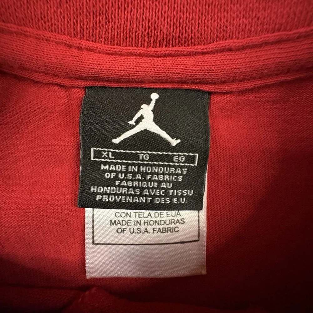 Jordan Men's XL Red Sneaker Blueprint Graphic T Shirt‎ Jumpman Basketball Tee
